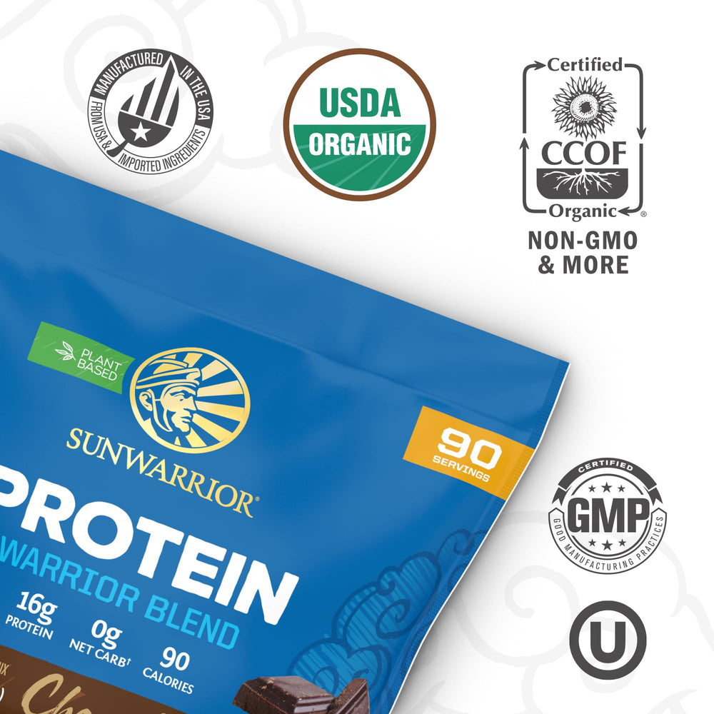 Sunwarrior Hemp-Pea protein scoop highlighting plant-based protein and digestibility.