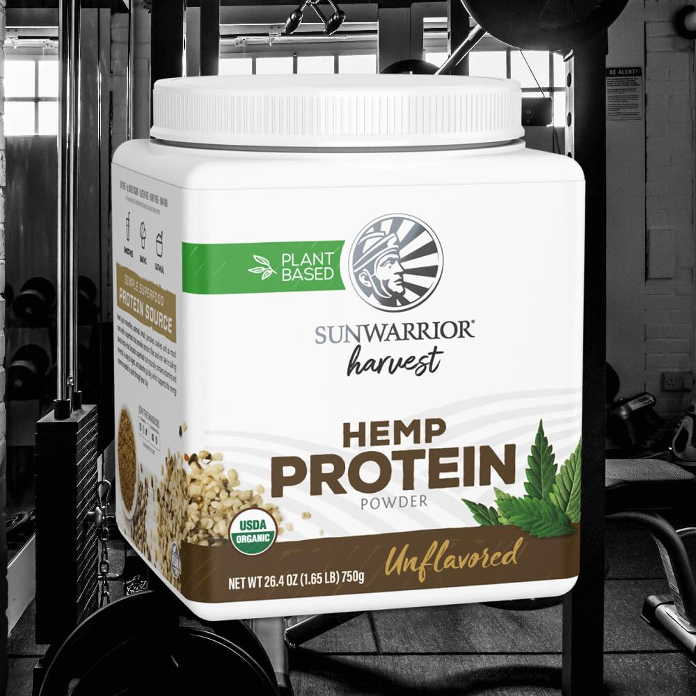 Sunwarrior hemp protein powder texture ready for shakes or baking nutritious