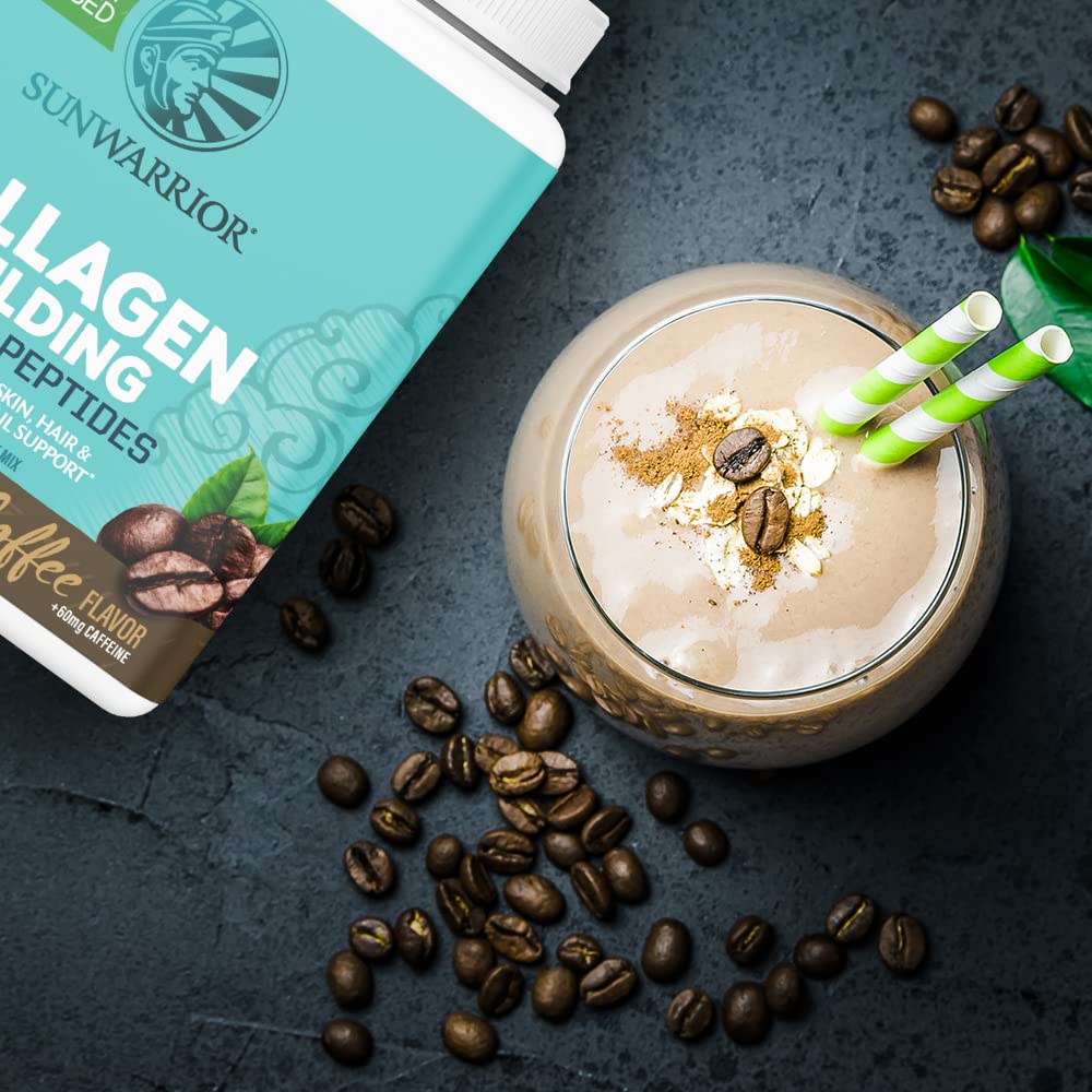 Sunwarrior non-gmo gluten-free label emphasizes clean ingredients and dietary flexibility.