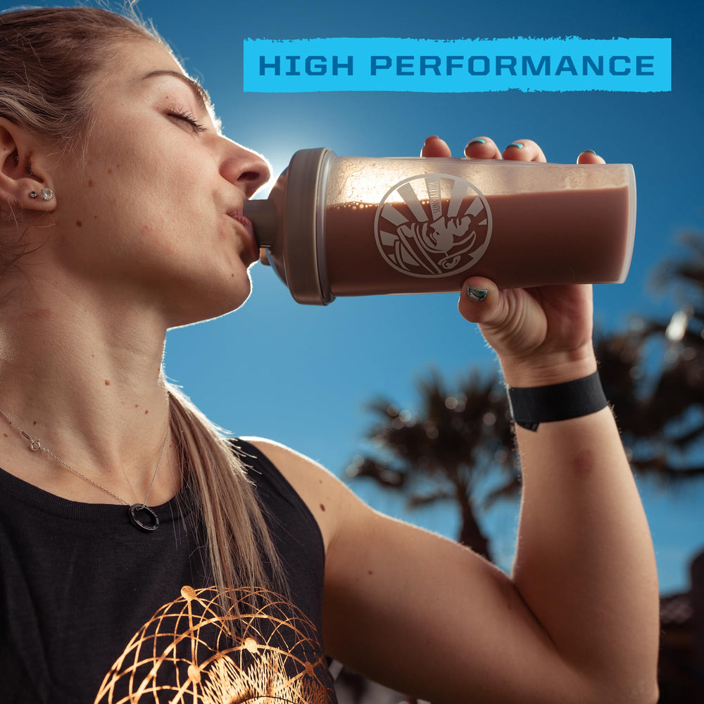 Sunwarrior athlete-use scene suggesting clean protein for workouts.