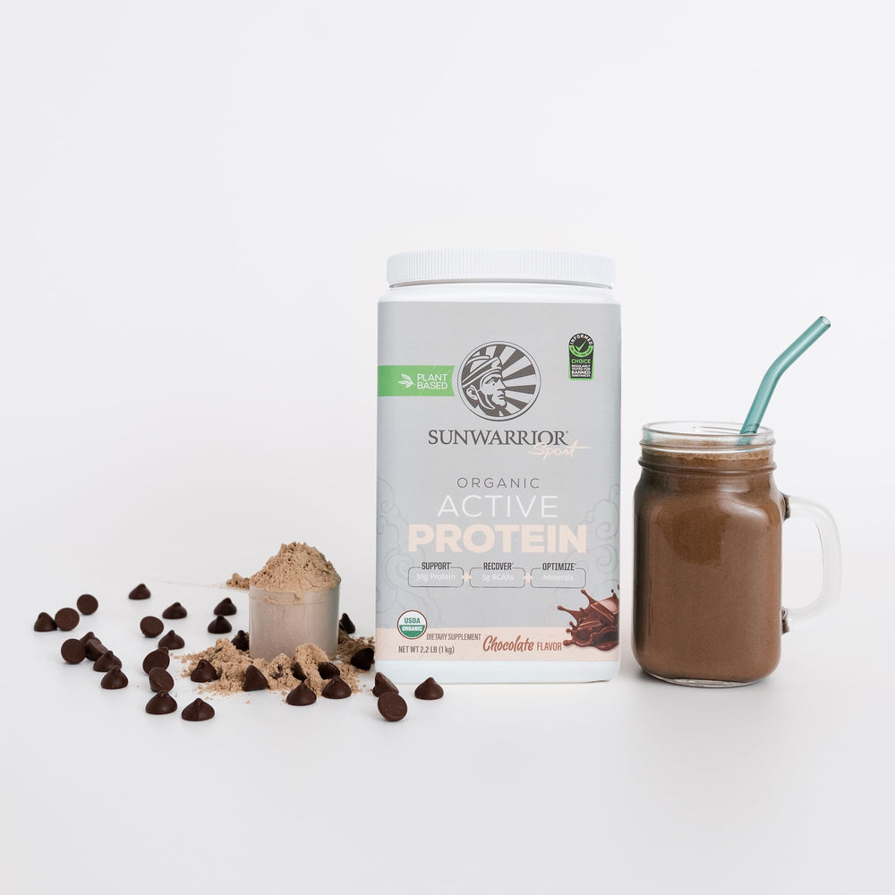 Sunwarrior organic protein ingredients chart for transparent nutrition