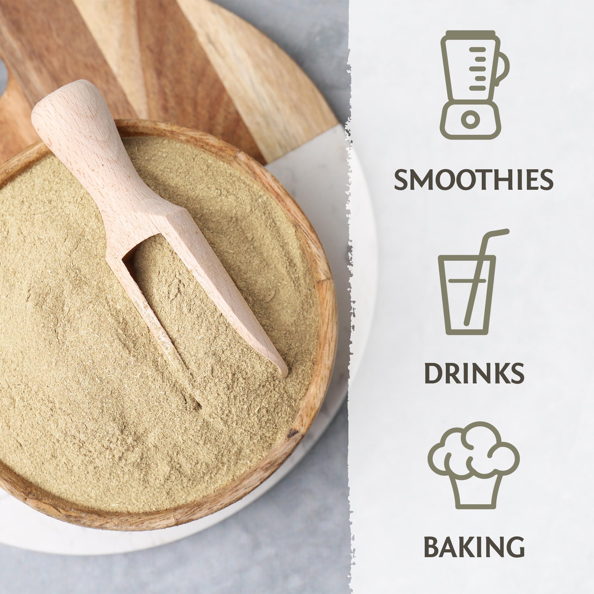 Sunwarrior Organic Psyllium Husk Powder sprinkled into oats for a fiber boost at breakfast.