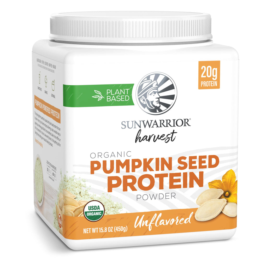 Sunwarrior Organic Pumpkin Seed Protein powder bag for easy plant-based smoothies