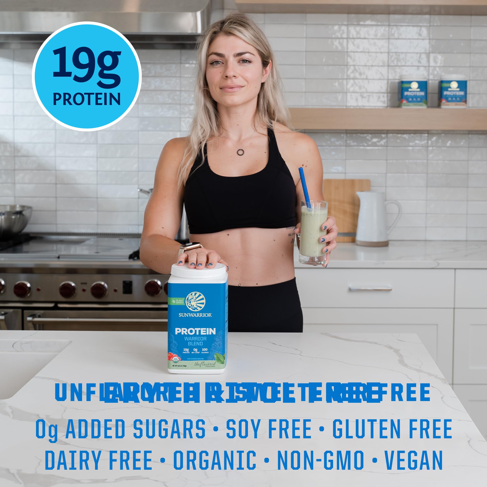Sunwarrior organic vegan protein bag for pantry staple