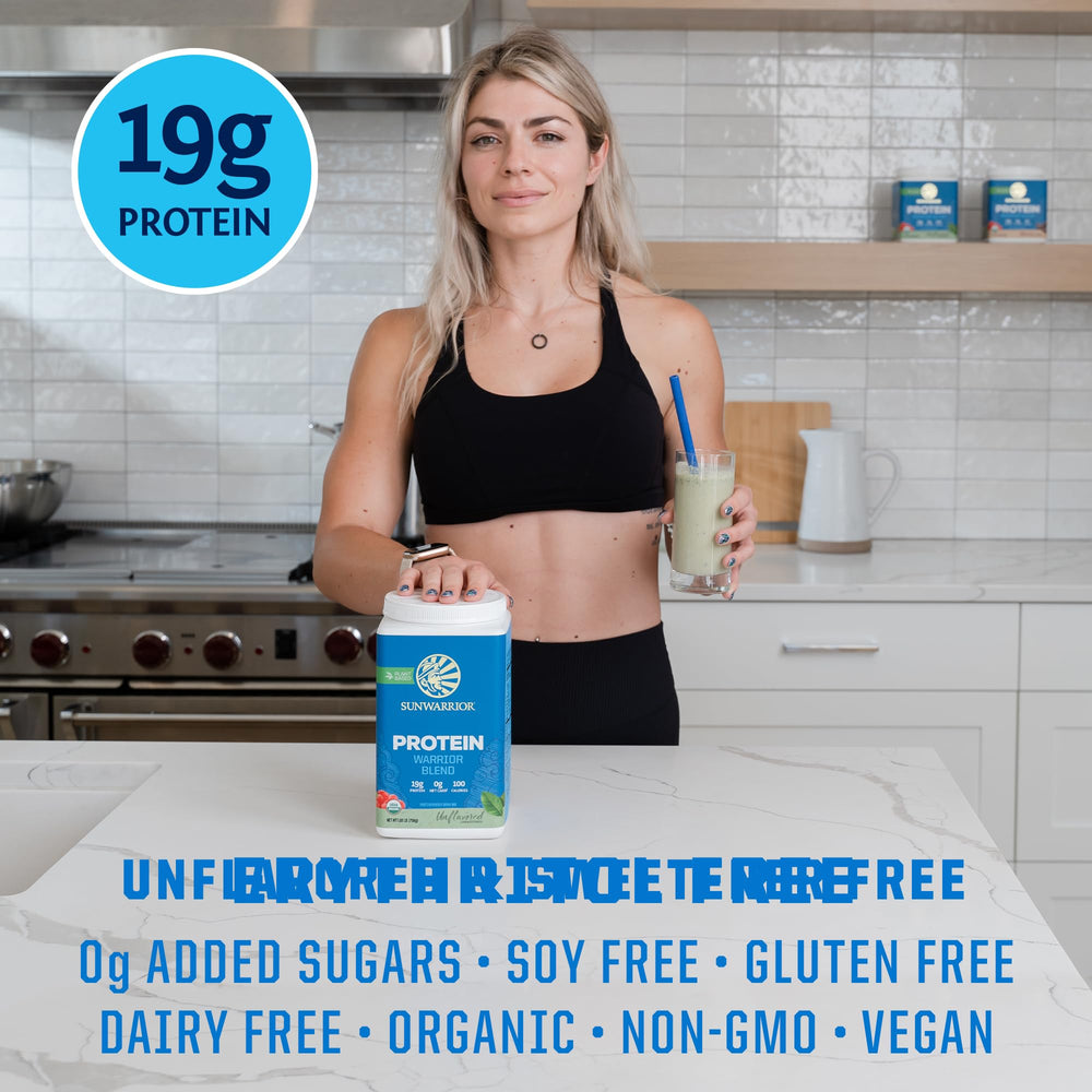 Sunwarrior organic vegan protein bag for pantry staple