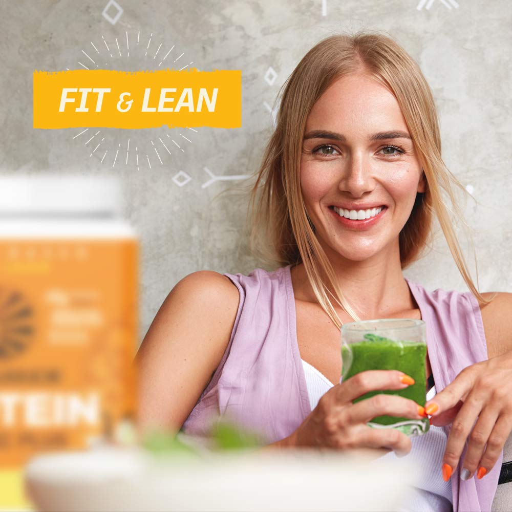 Sunwarrior plant-based protein powder in shaker ready for mixing.