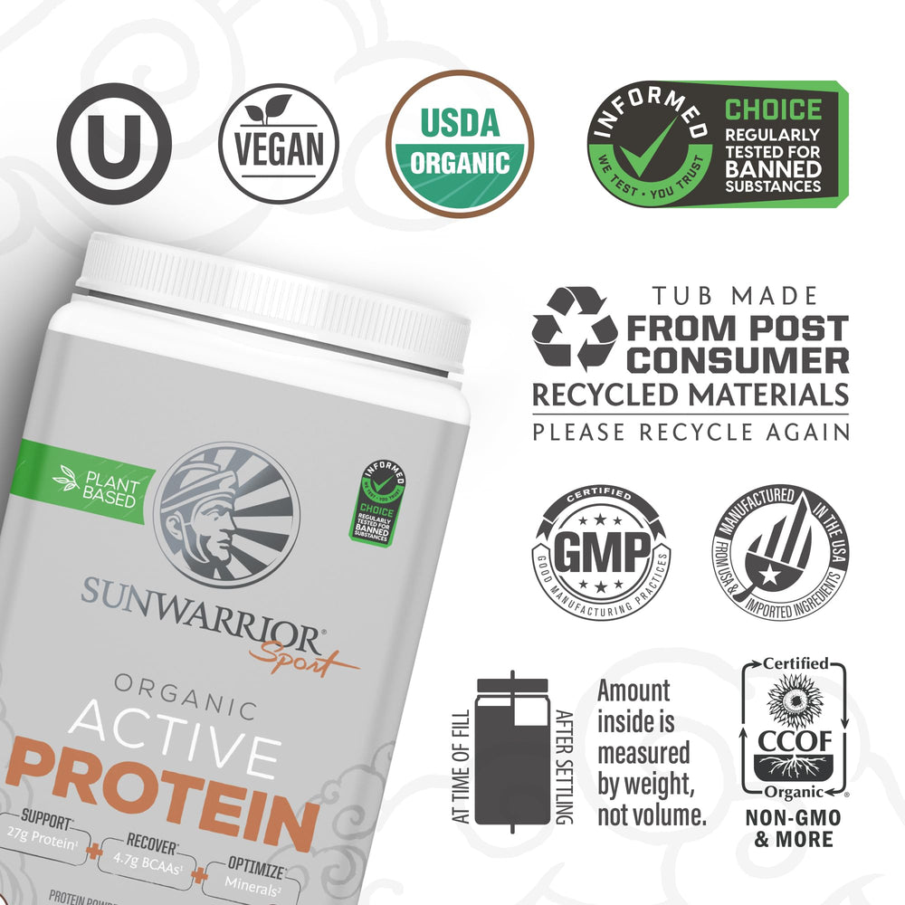 Sunwarrior shake-ready mix showcases creamy plant-based texture