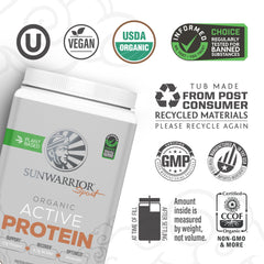Sunwarrior shake-ready mix showcases creamy plant-based texture