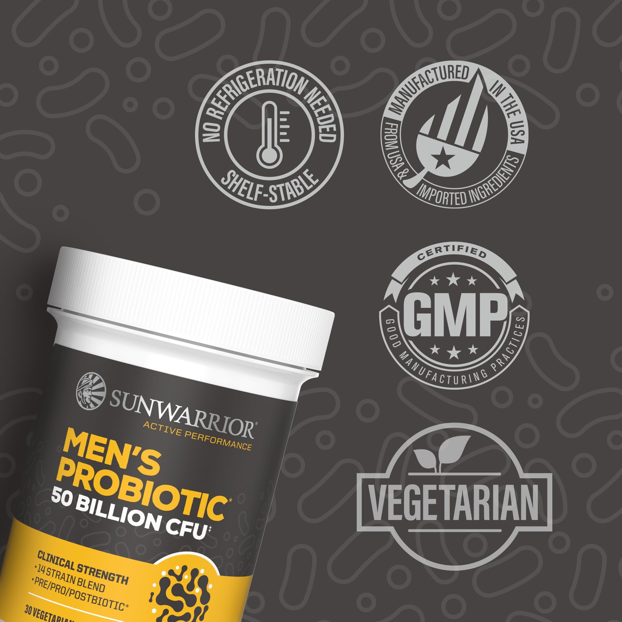 Sunwarrior Probiotic 50 Billion ingredients list highlights 14 diverse strains.