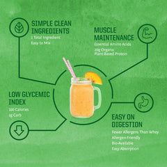 Sunwarrior protein powder jar emphasizes gluten-free and dairy-free plant protein for recipes