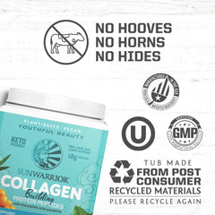 Sunwarrior vegan collagen creamy mix blends into a silky shake