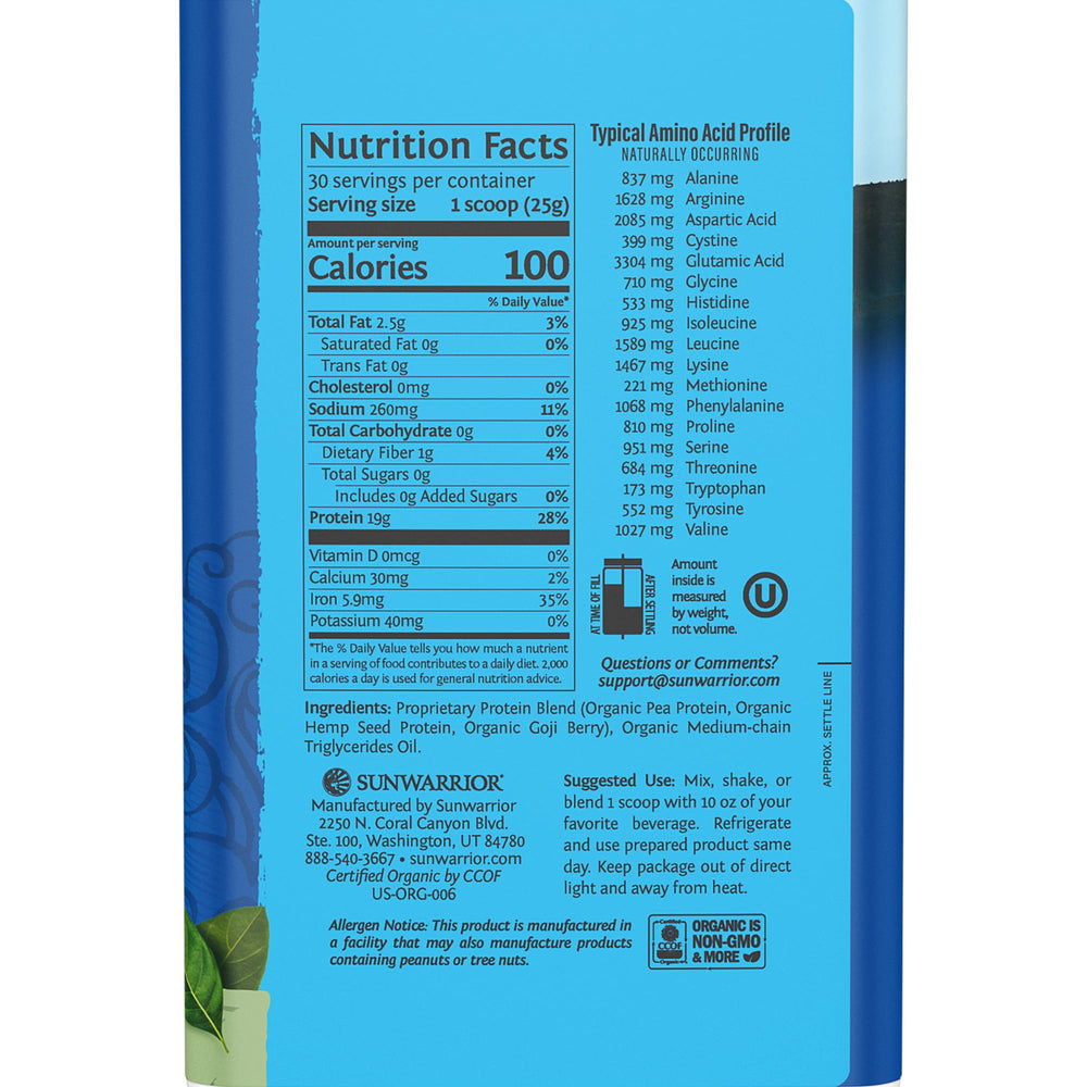 Sunwarrior Warrior Blend protein scoop for quick plant-based shakes