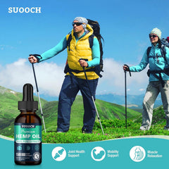 SUOOCH Hemp Oil two-pack back with label details.