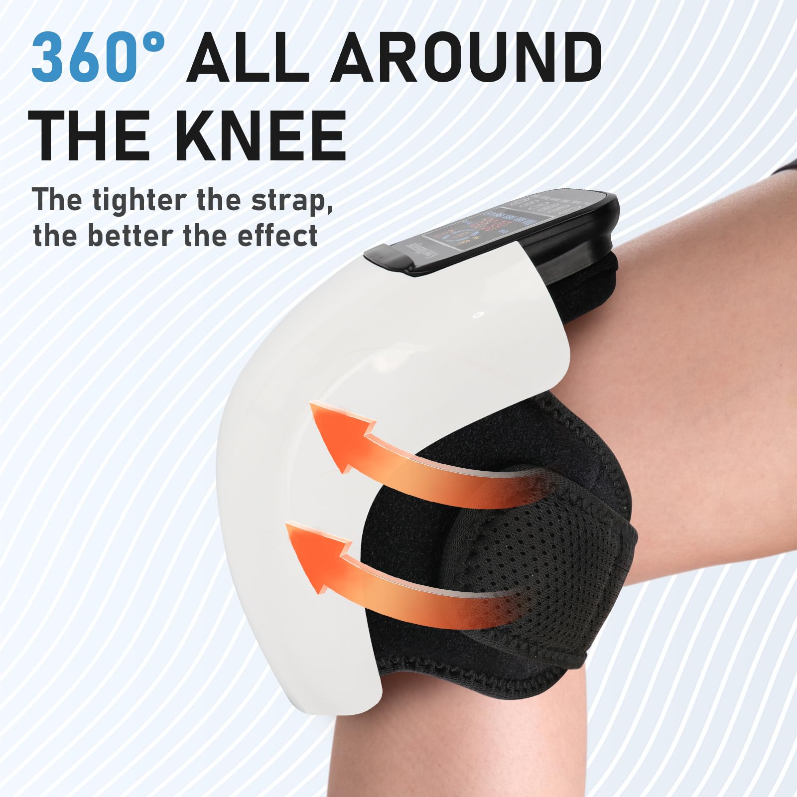 SUPBAND knee massager portable compact case ideal for on-the-go relief.