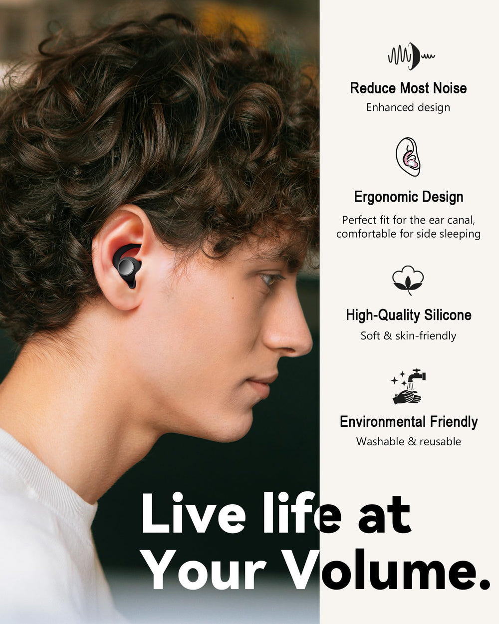 Jellyfish-inspired design fits ear canal for side sleepers