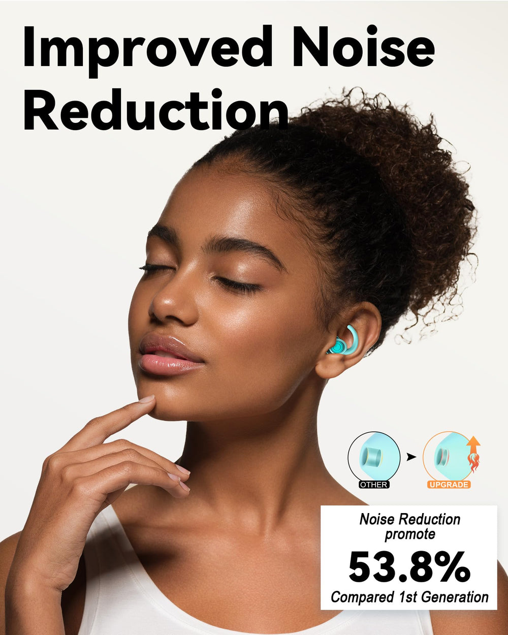 SUPCEAT ergonomic jellyfish design ear plugs fitting securely when sleeping on the side