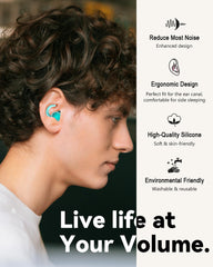 SUPCEAT soft silicone ear plugs offering comfortable sleep and gentle sound shielding