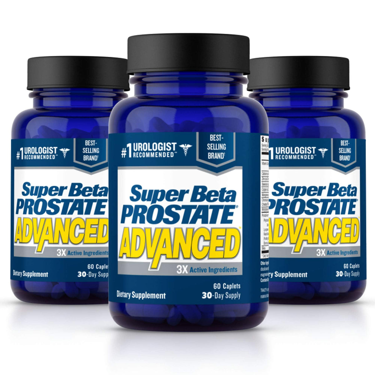 SUPER BETA PROSTATE Advanced bottle front promoting daily bladder support