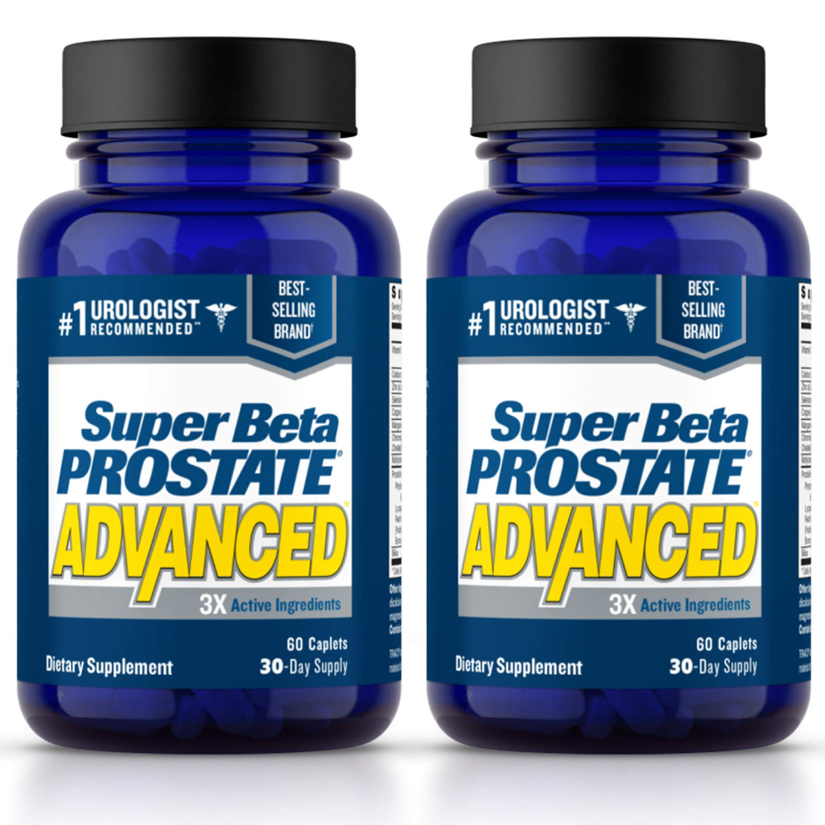Front view of SUPER BETA PROSTATE Advanced bottle for daily support