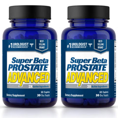 Front view of SUPER BETA PROSTATE Advanced bottle for daily support