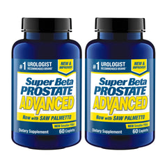 SUPER BETA PROSTATE Advanced bottle label highlighting comprehensive urinary support