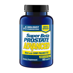 SUPER BETA PROSTATE Advanced bottle pour shows easy daily intake for men