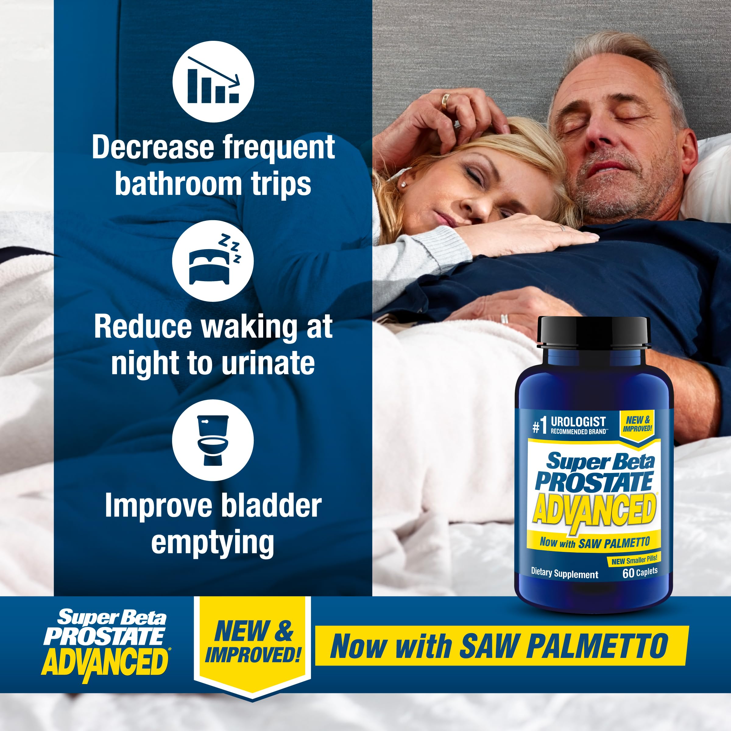 SUPER BETA PROSTATE Advanced capsules closeup highlighting convenient daily dosing