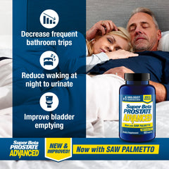 Close-up of SUPER BETA PROSTATE Advanced capsules for daily use