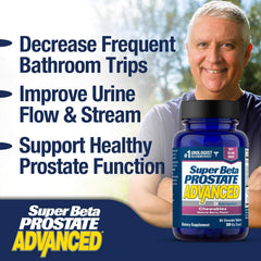 SUPER BETA PROSTATE Advanced bottle closeup of berry-flavored chews.