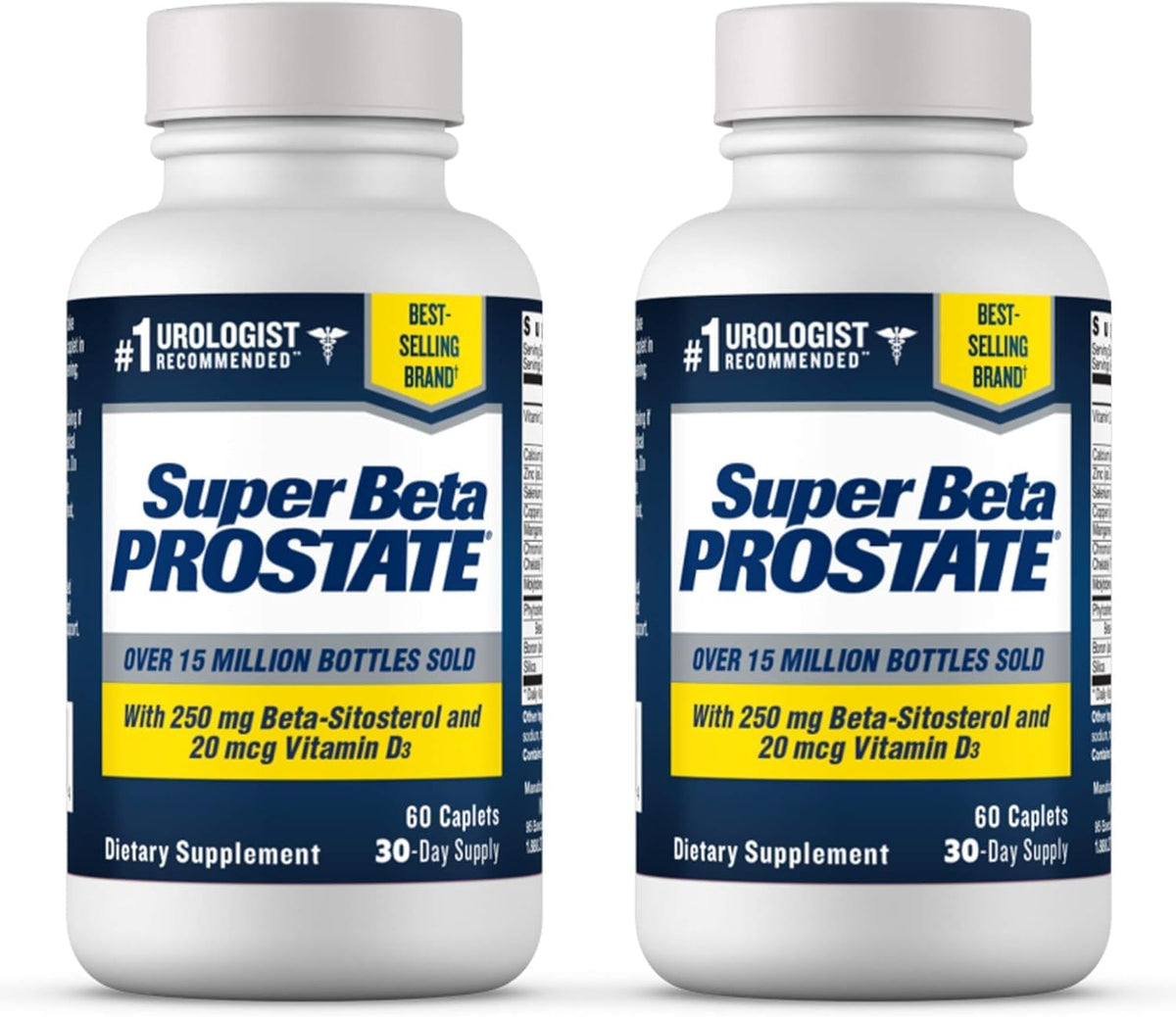 Super Beta Prostate bottle packaging showing nonprescription prostate support for urinary comfort.