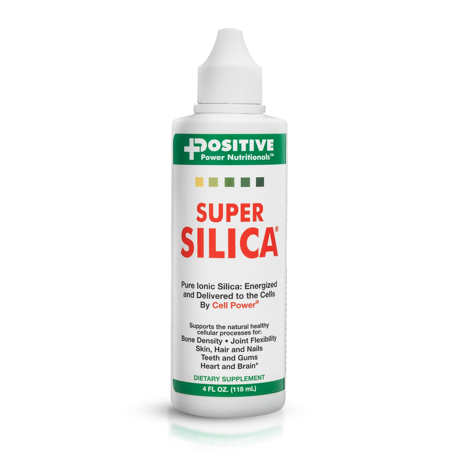Super Silica bottle with dropper for easy daily use supporting hair, skin, and nails