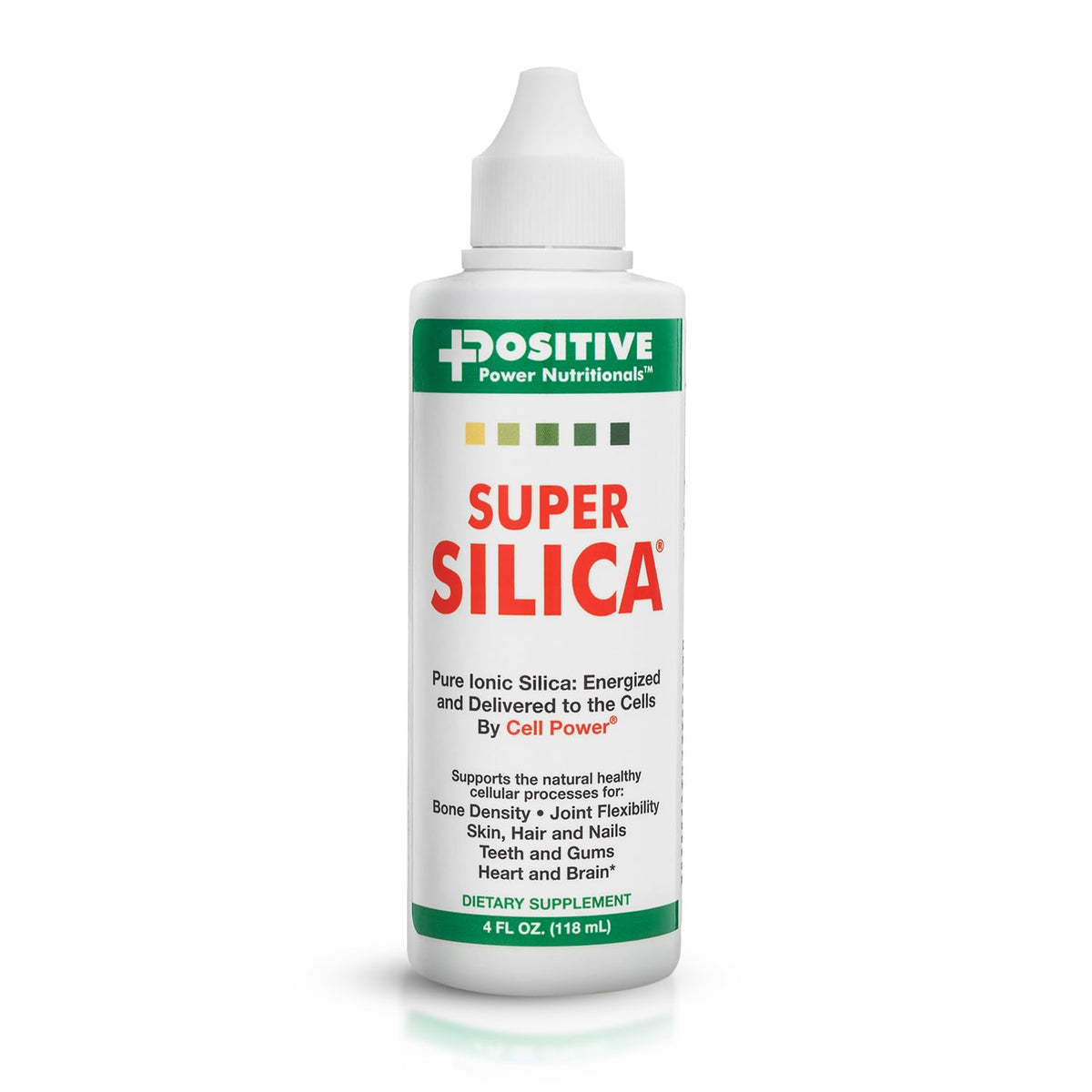Super Silica bottle with dropper for easy daily use supporting hair, skin, and nails