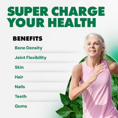 Close-up of Super Silica liquid drops suggesting quick absorption for skin and joints