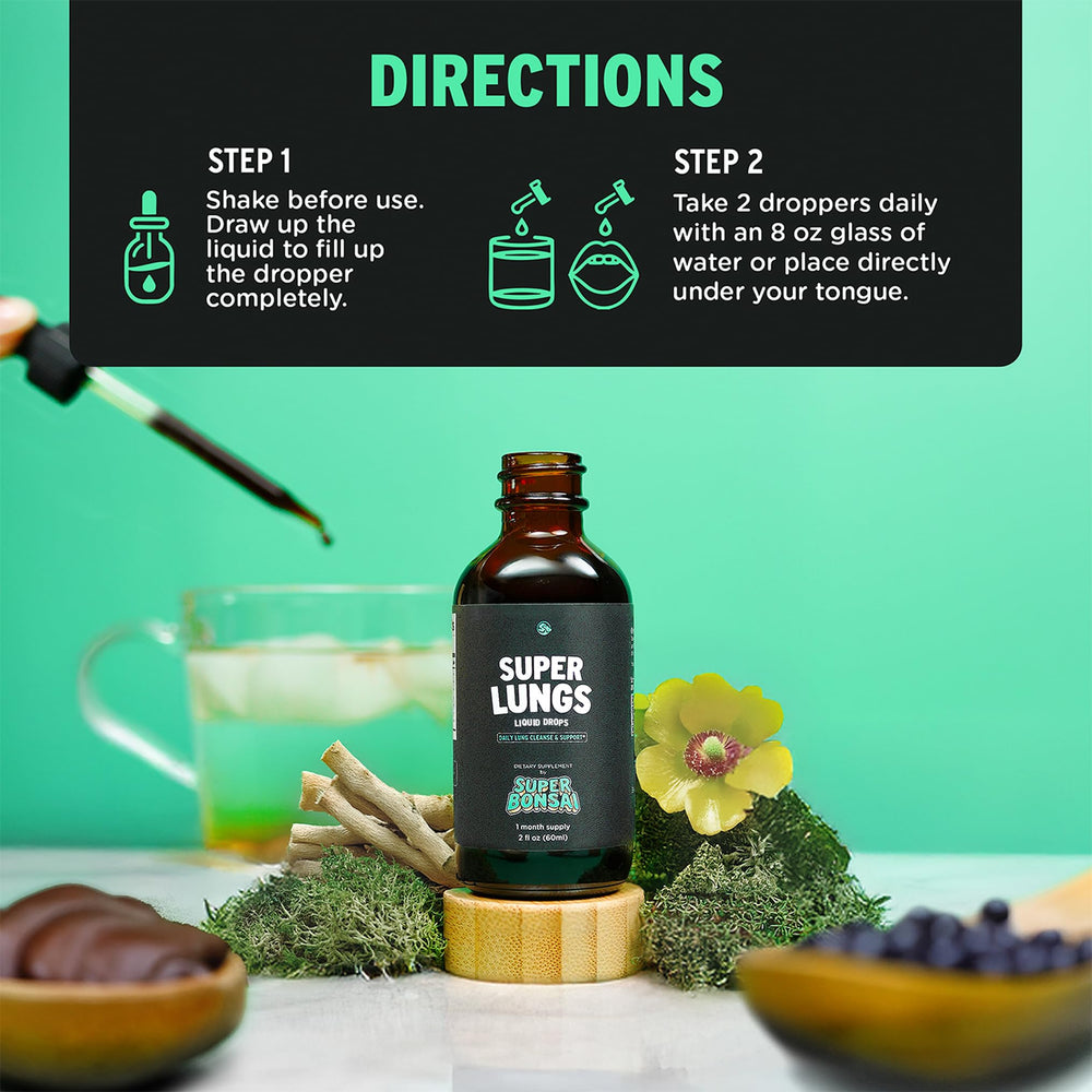Dropper dispensing tincture for simple daily dosing.