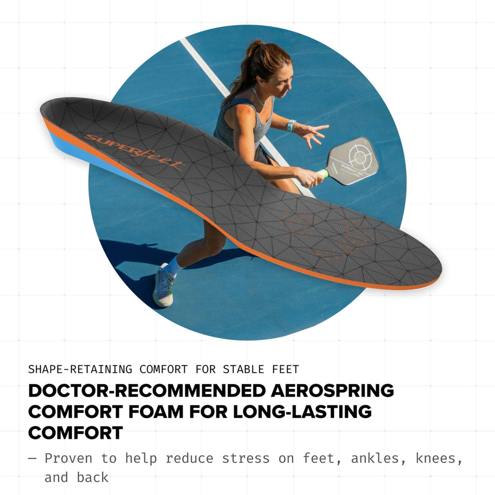 Superfeet All-Purpose Cushion fitting athletic footwear for everyday comfort