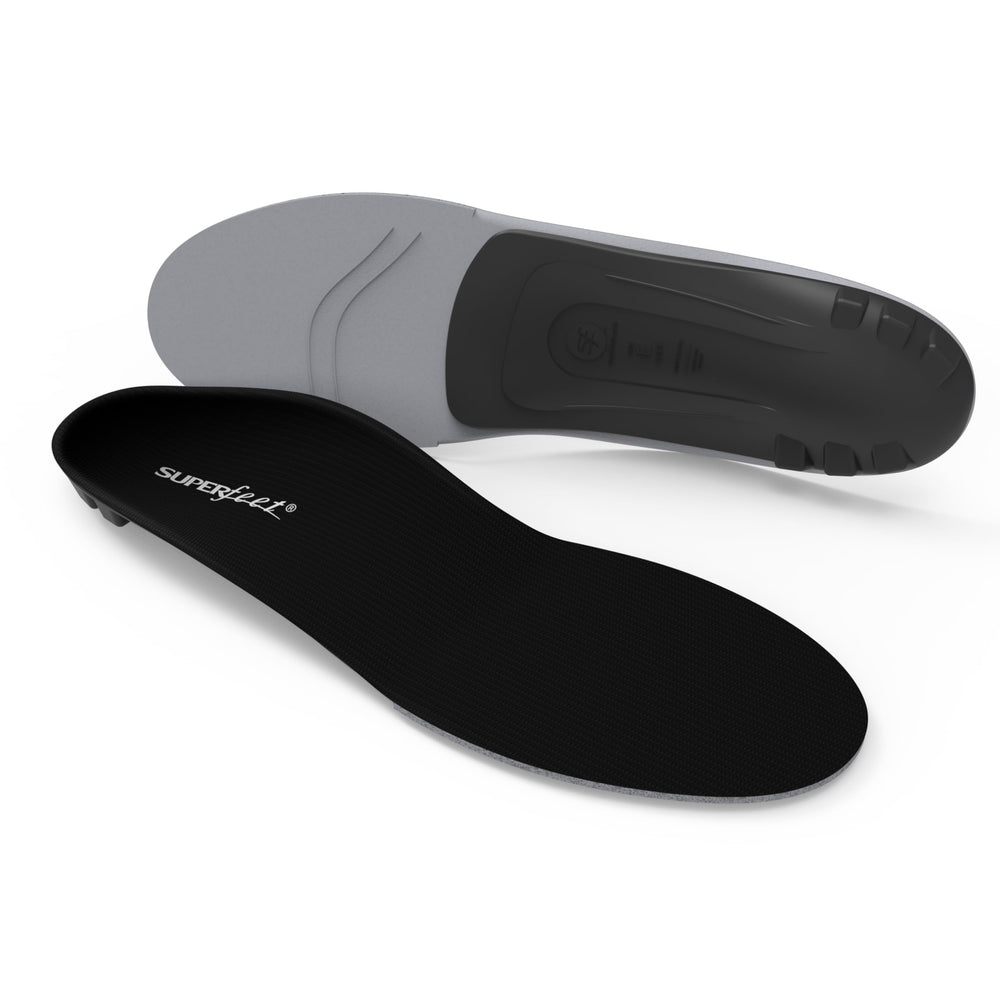 Superfeet all-purpose low arch insoles provide stable support in slim shoes