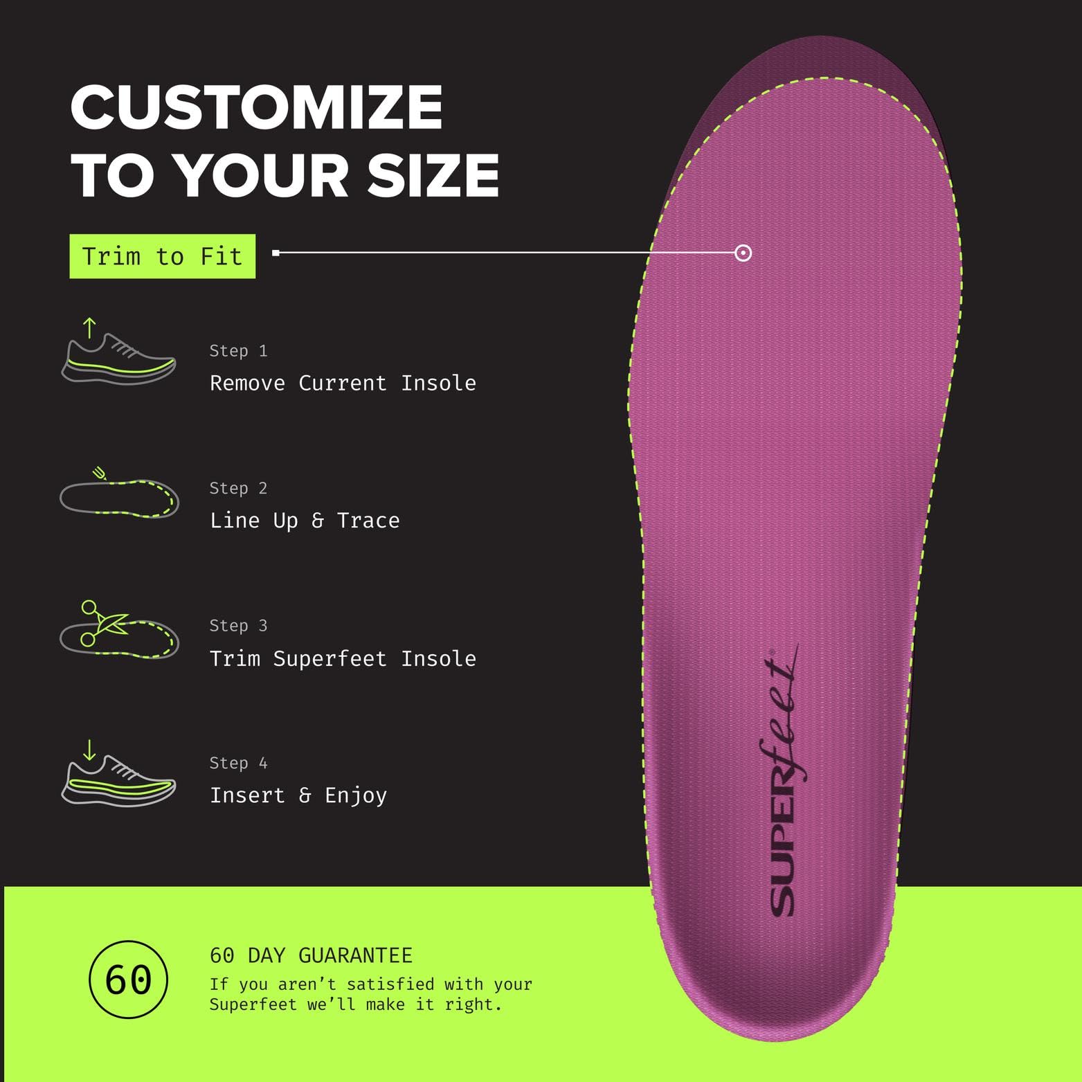 Superfeet Berry high-impact support enhances comfort during workouts.