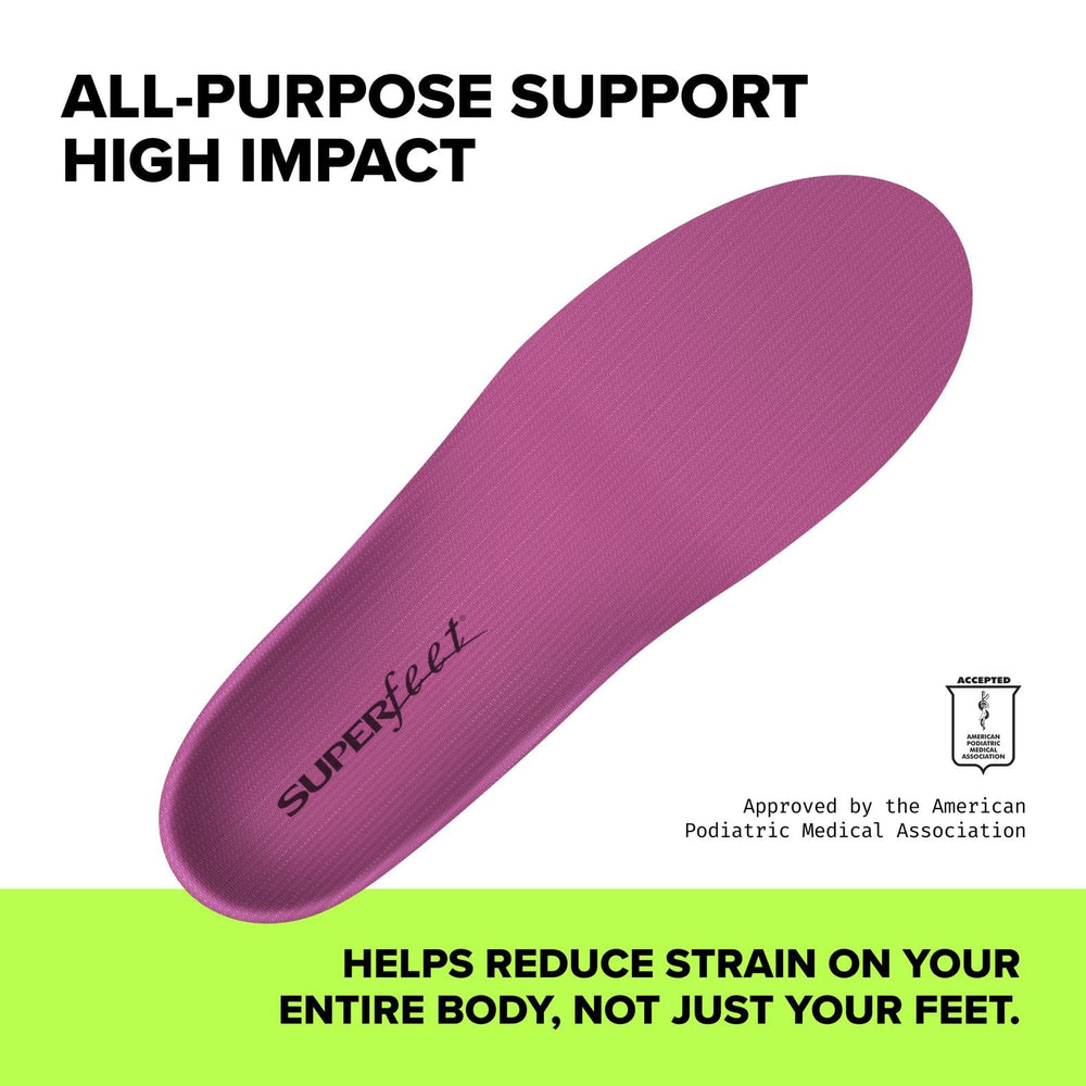 Trim-to-fit design helps customize the insoles to a woman's shoes for a secure feel.
