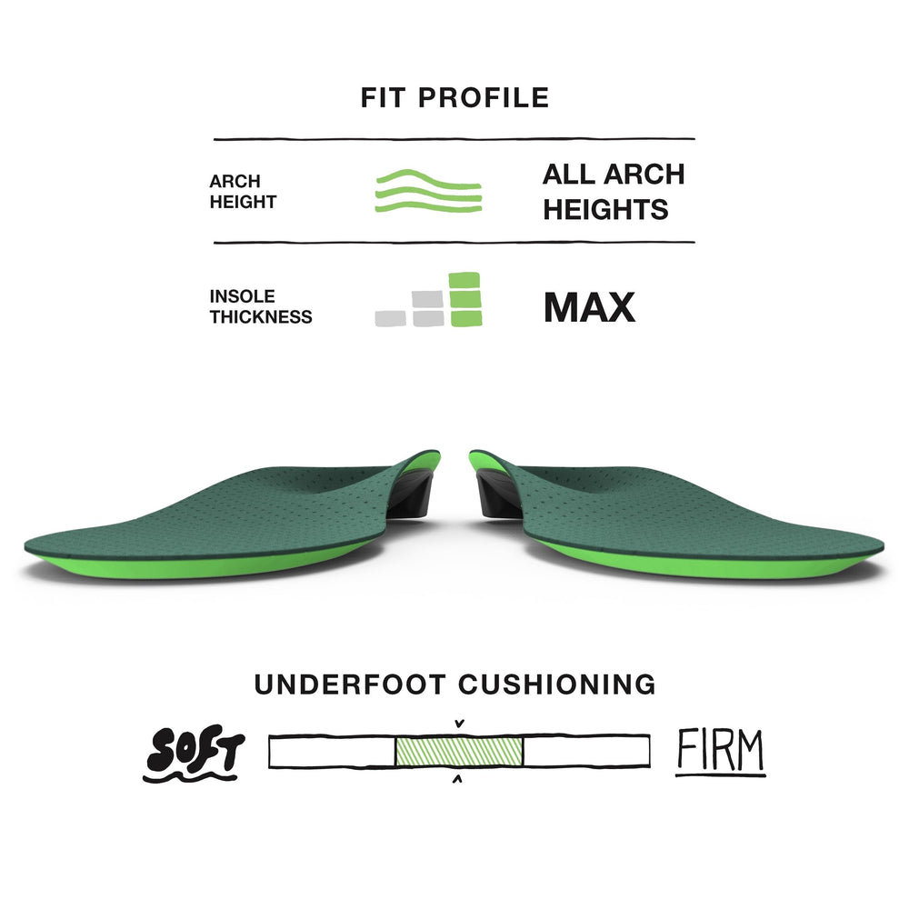 Superfeet Casual Pain Relief insole being trimmed to fit for a precise shoe fit