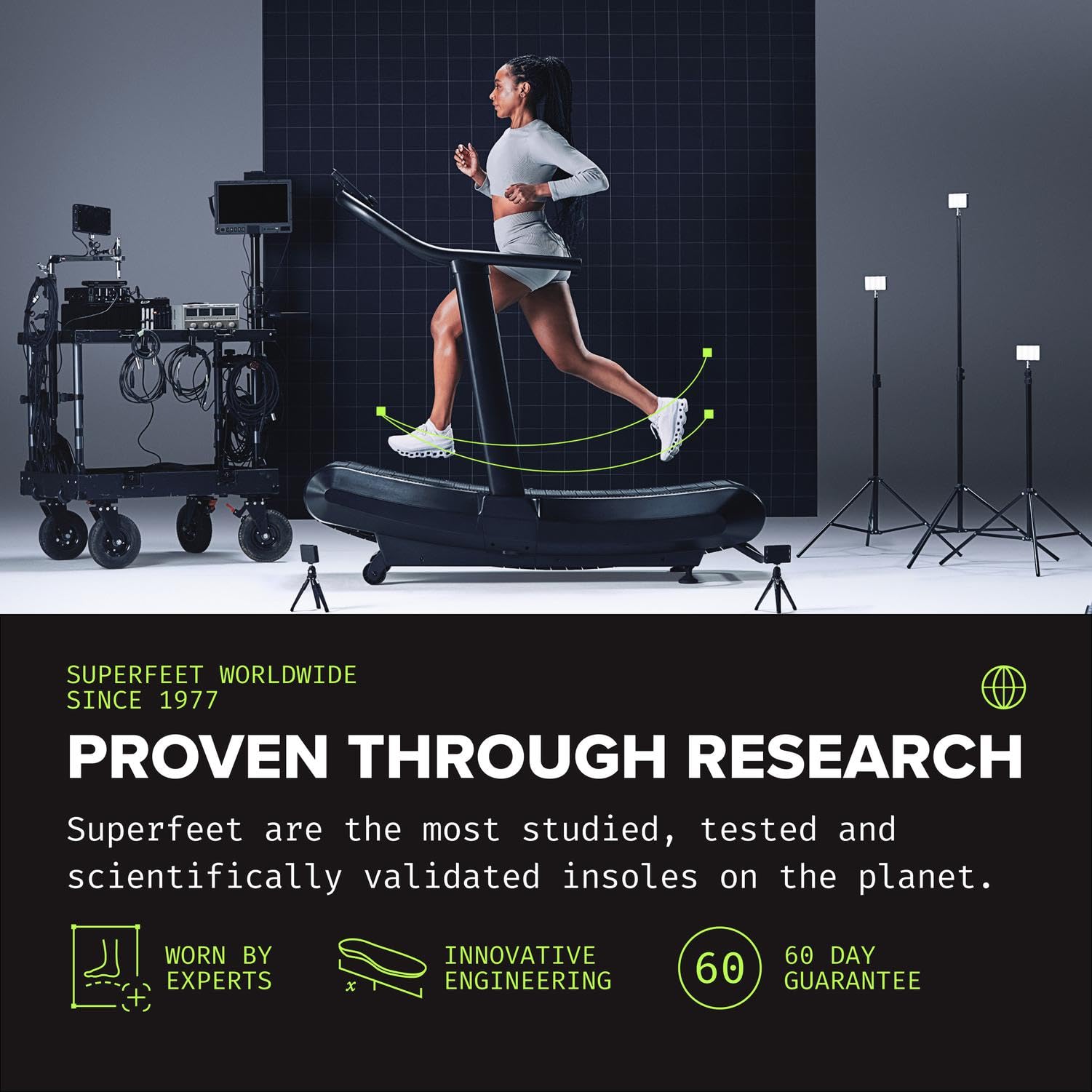 Superfeet Copper orthotic stabilization supports the foot for stable movement.