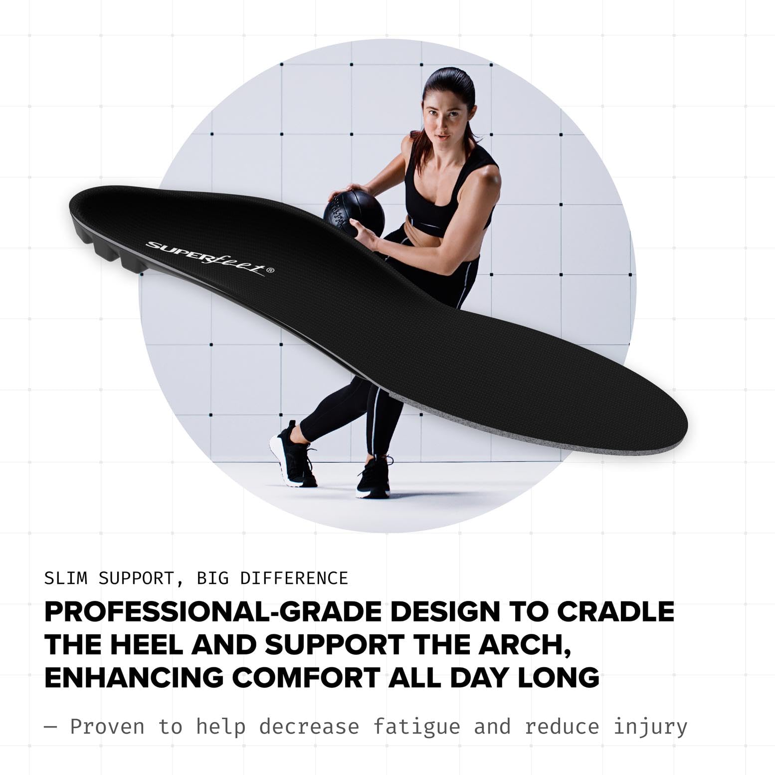 High-density foam supports the entire foot for durability