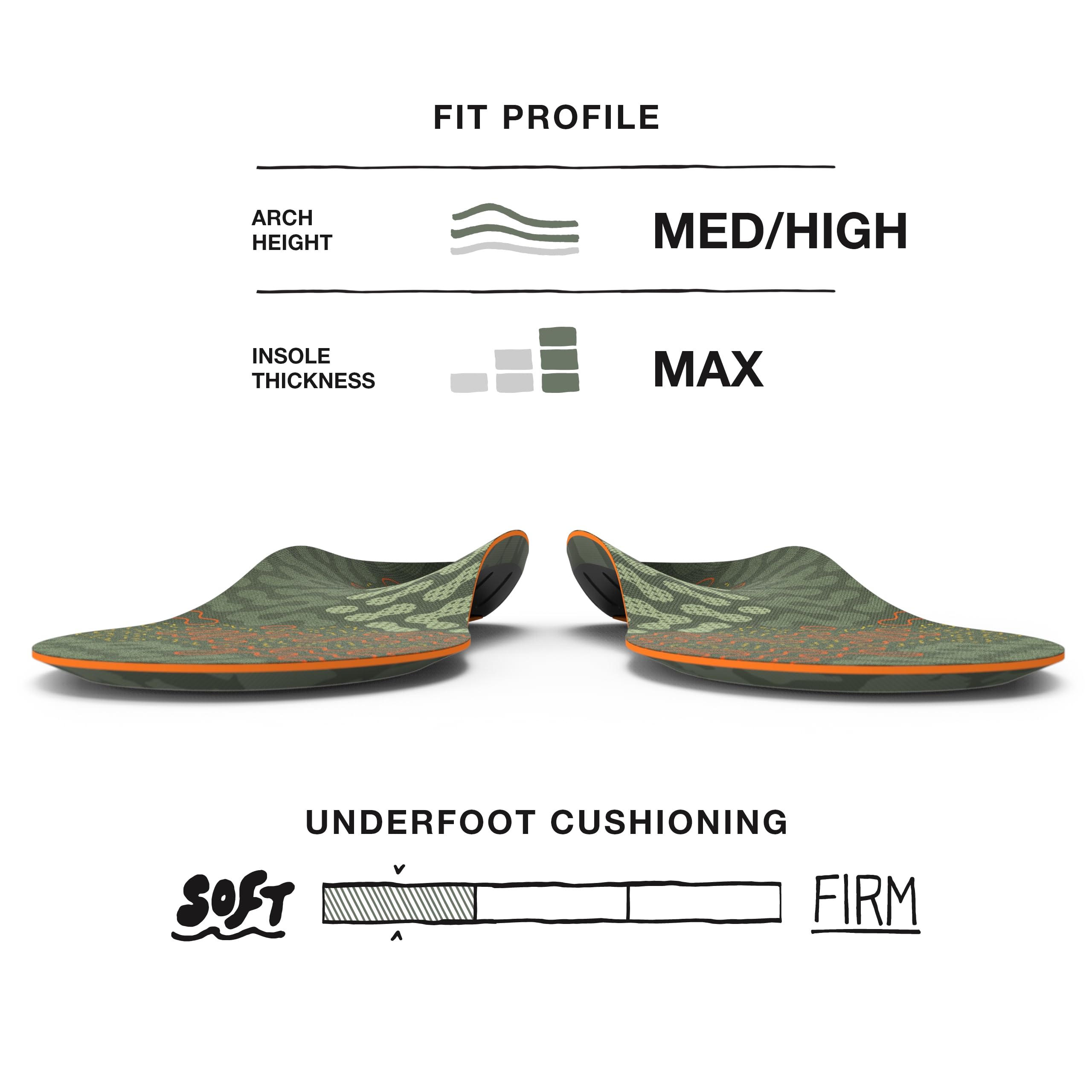 Superfeet Hike Cushion with Adaptive Comfort Technology supports natural stride.