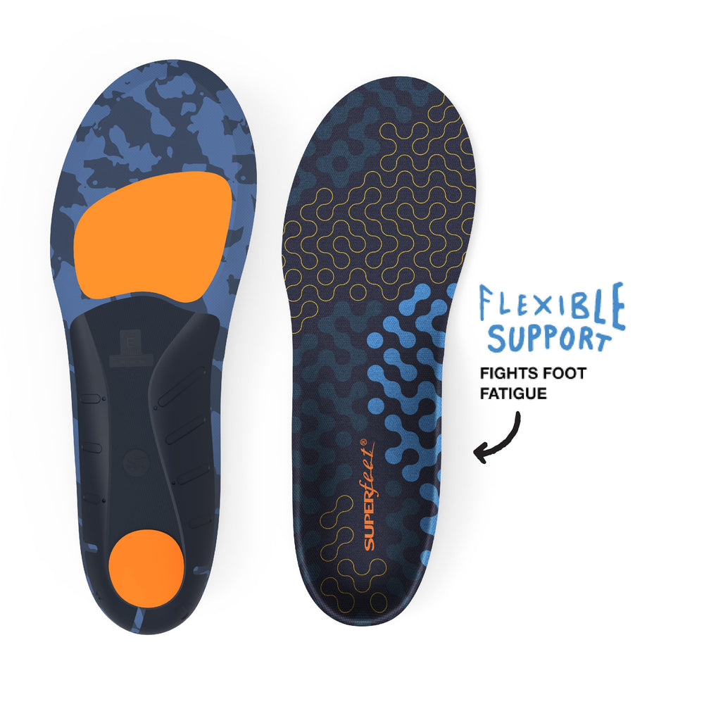Superfeet Run Cushion Aerolyte dual comfort layer cushions sore arches.