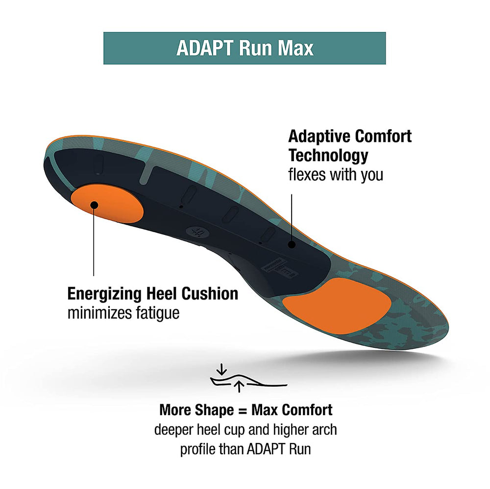 Insole installed inside a running shoe for a comfortable, stable ride.