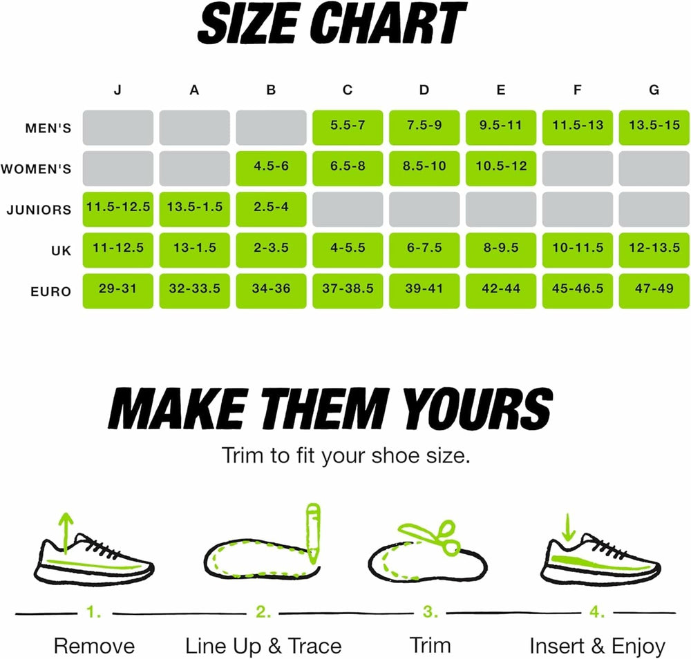 Low arch design offers stabilizing support for runners in Superfeet insoles.