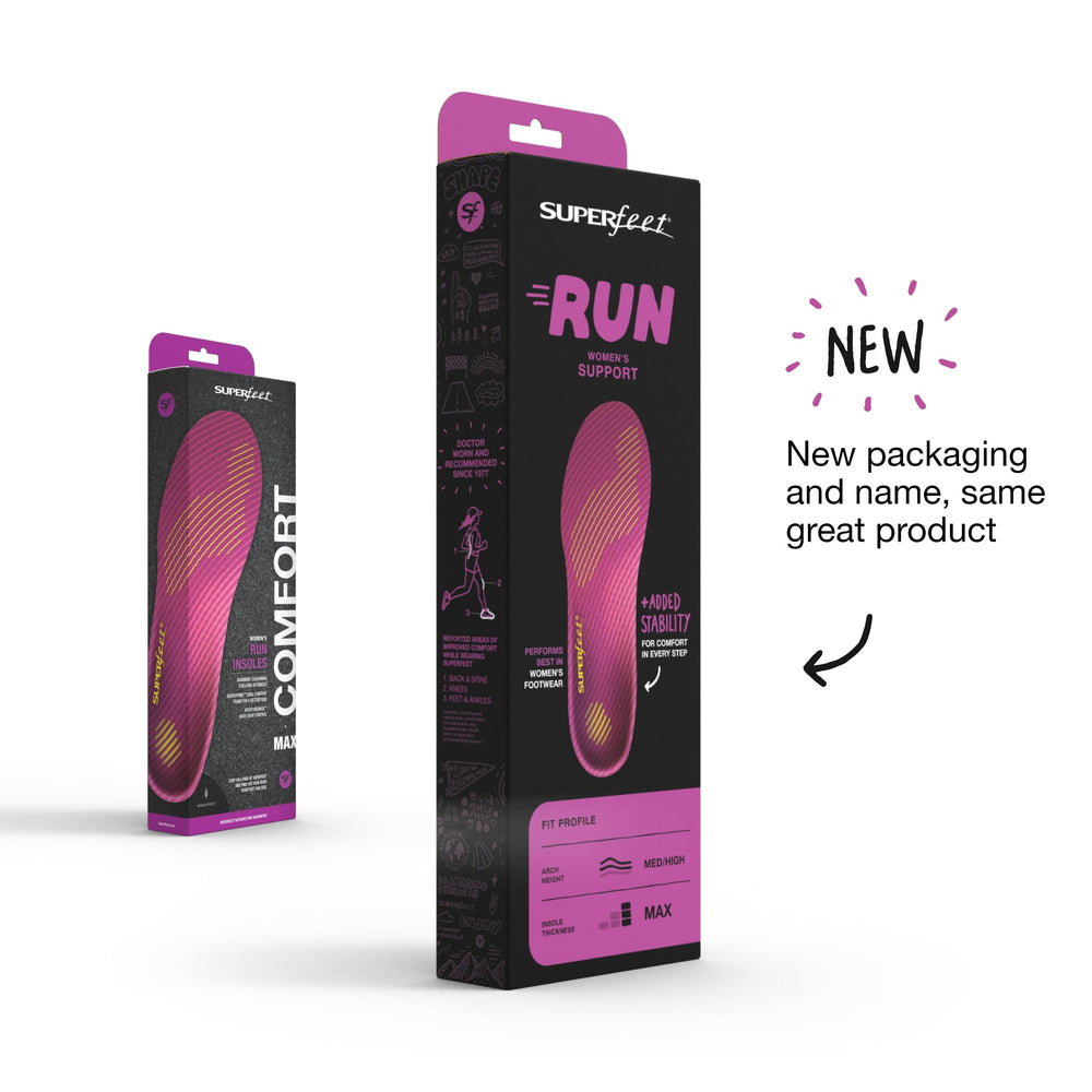 Superfeet Run insoles trim-to-fit guide for a precise, customized shoe fit.
