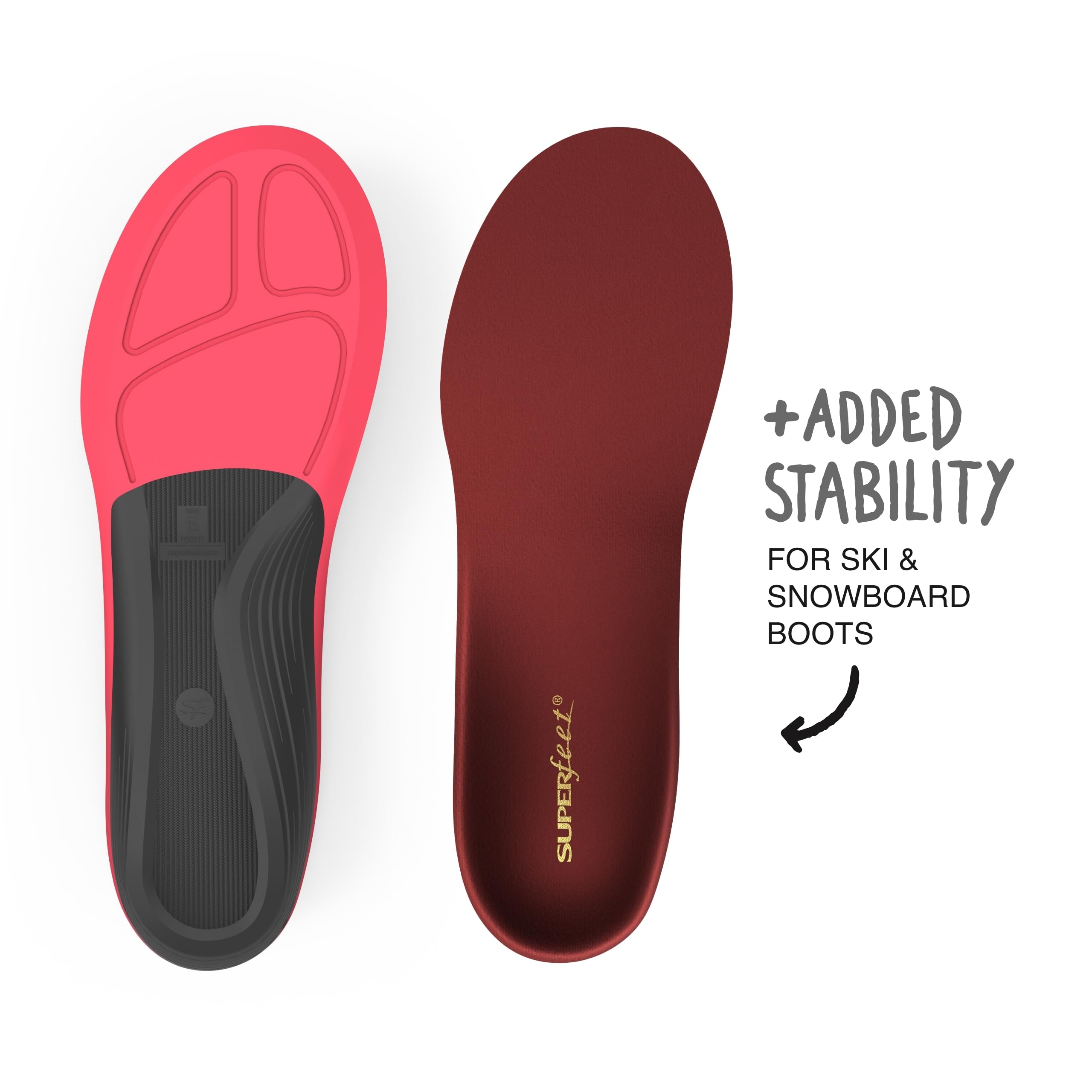 Superfeet Winter Support Insole designed for ski boots delivers steady stability on the mountain.