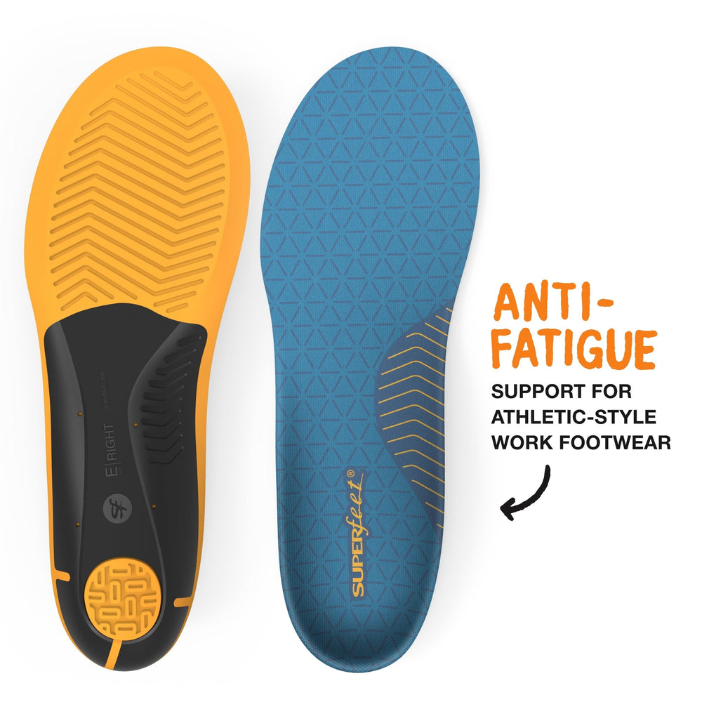 Superfeet Work Slim-Fit Cushion insole durable design provides up to 12 months of wear