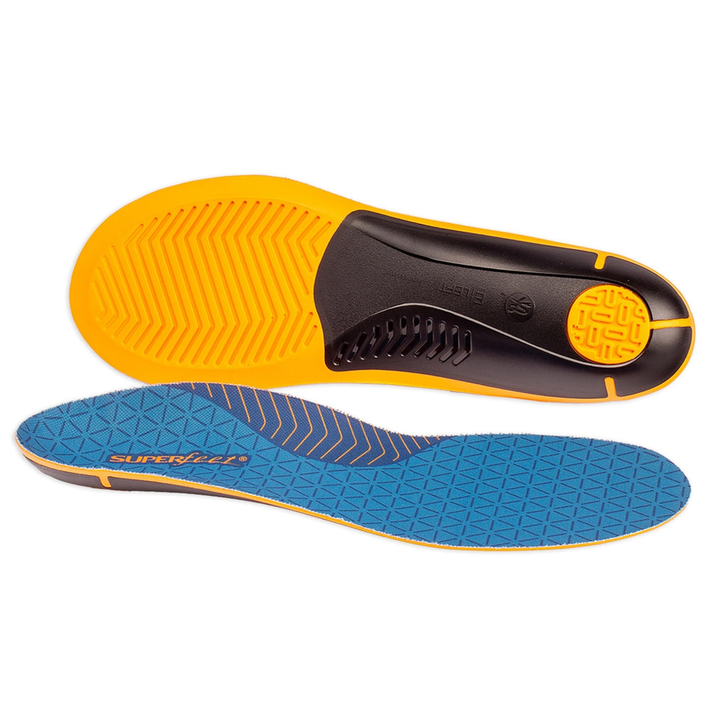 Superfeet Work Slim-Fit Cushion insoles forefoot view, mid-level arch support for all-day comfort.