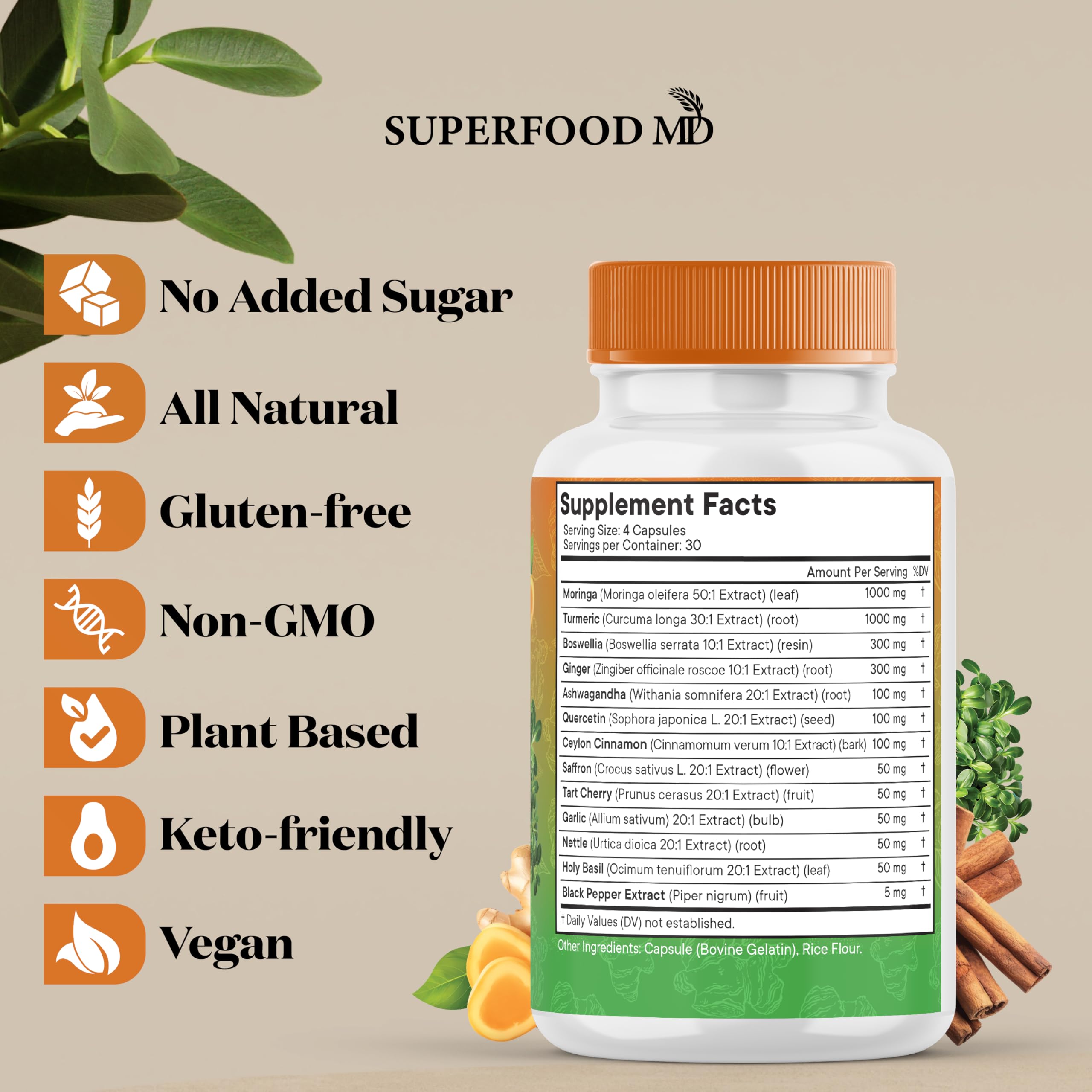 Superfood MD packaging and pill tray for travel-friendly routine